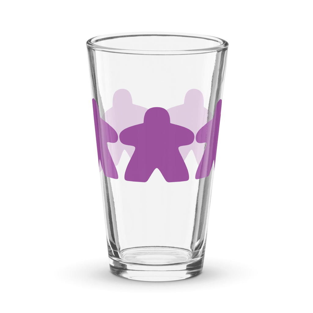 Purple Meeple Shaker Pint Glass