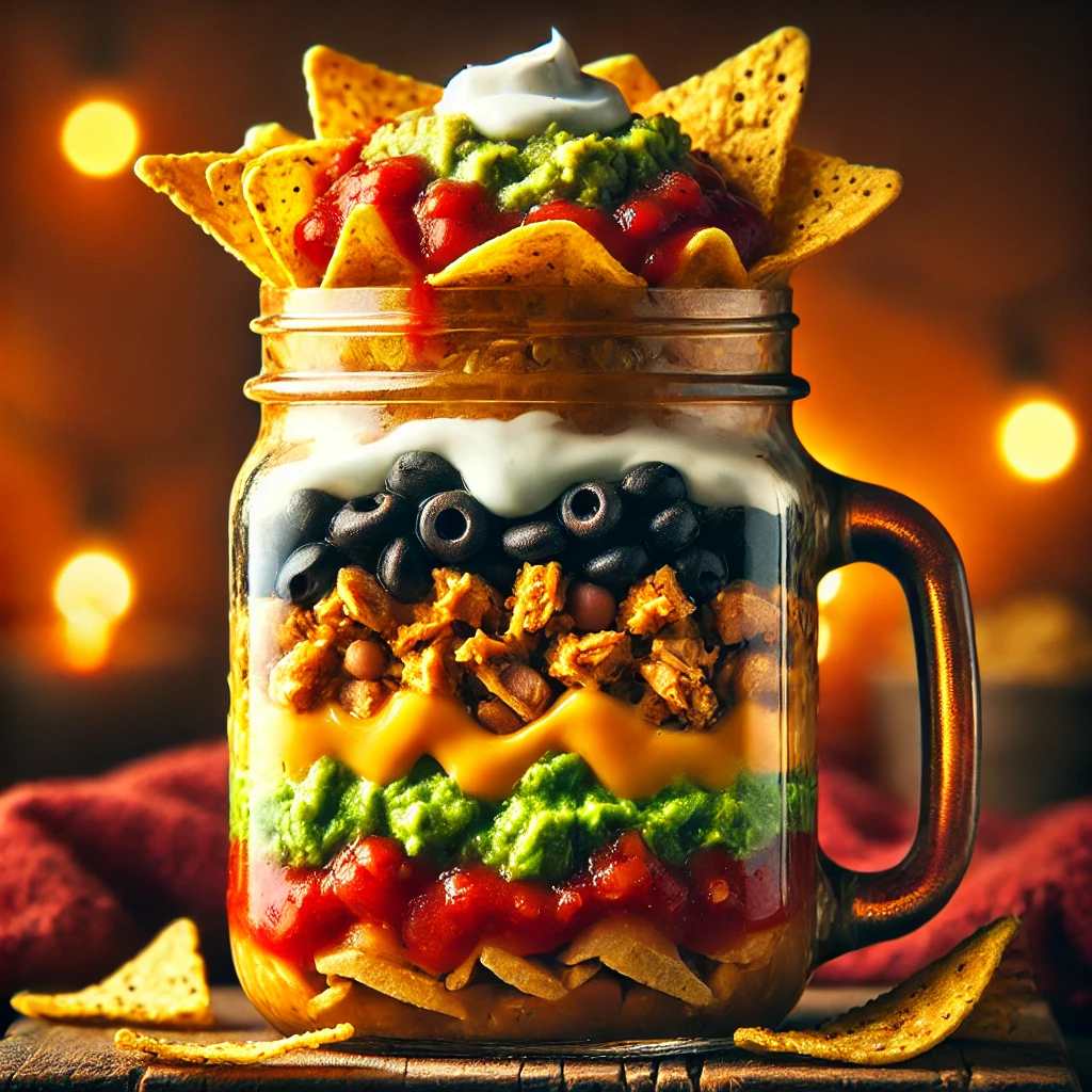 Mason Jar Nachos on National Mason Jar Day