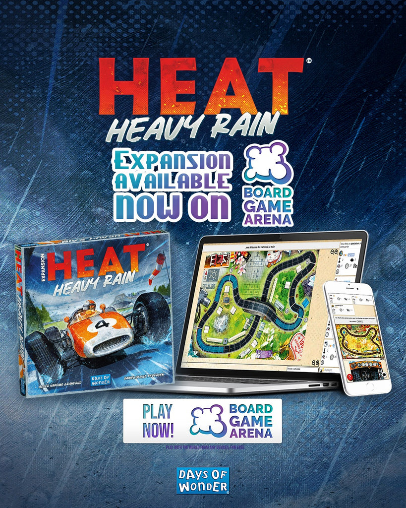 Thrills and Turns Await in HEAT: Heavy Rain’s New Tracks on Board Game Arena!