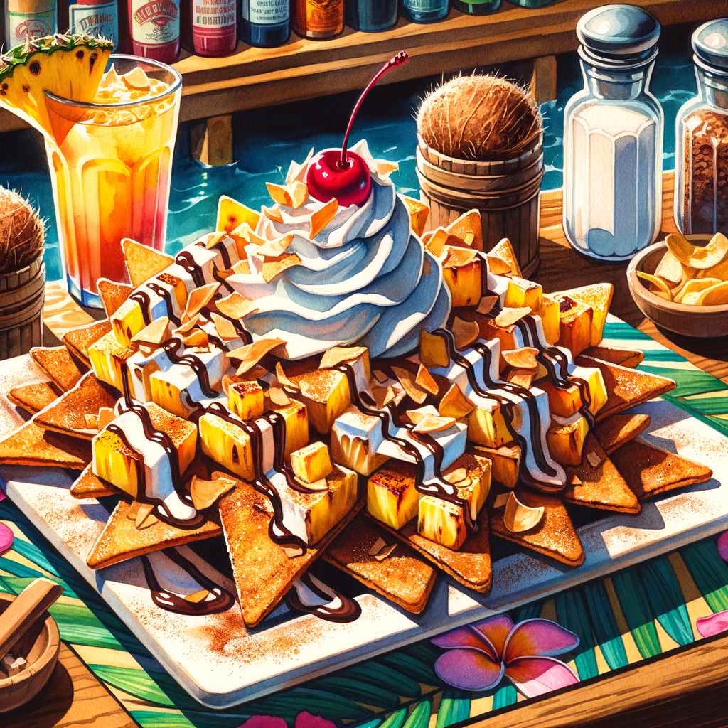 Piña Colada Nachos: Regret-Free Vacation in a Tray