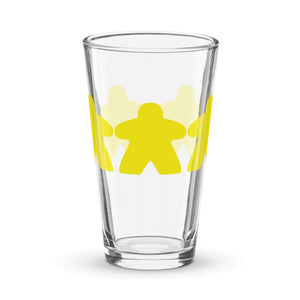 Yellow Meeple Shaker Pint Glass