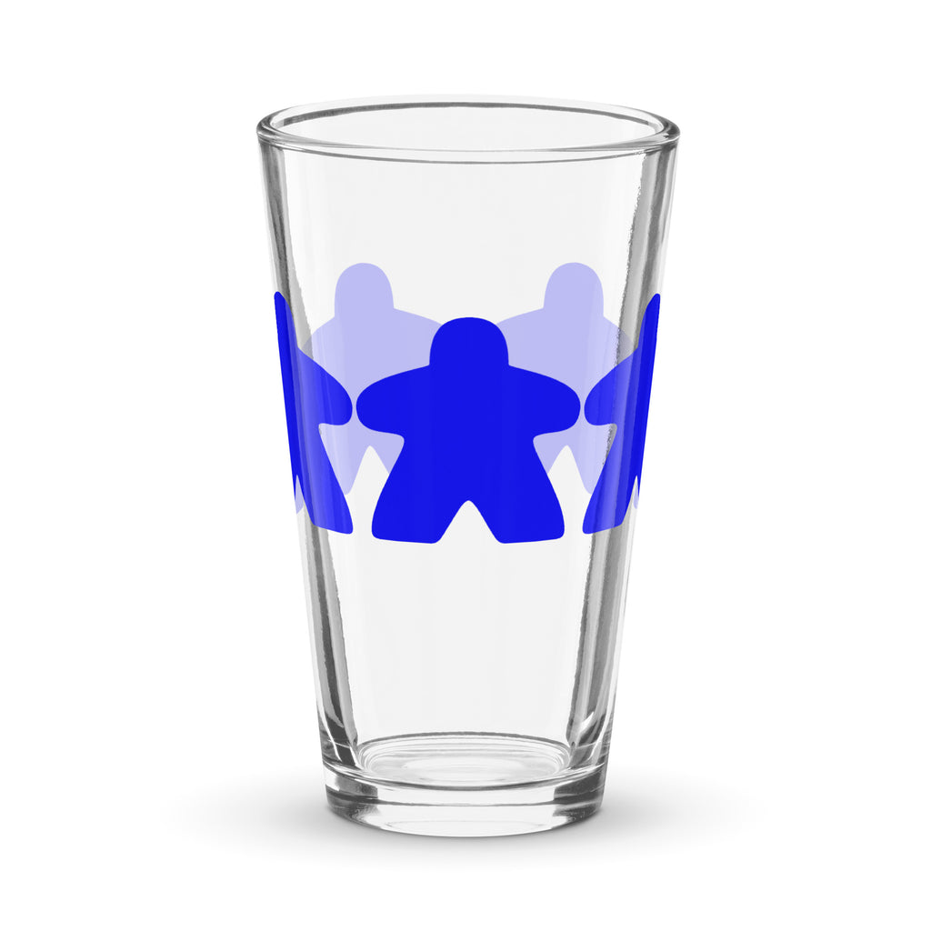 Blue Meeple Shaker Pint Glass